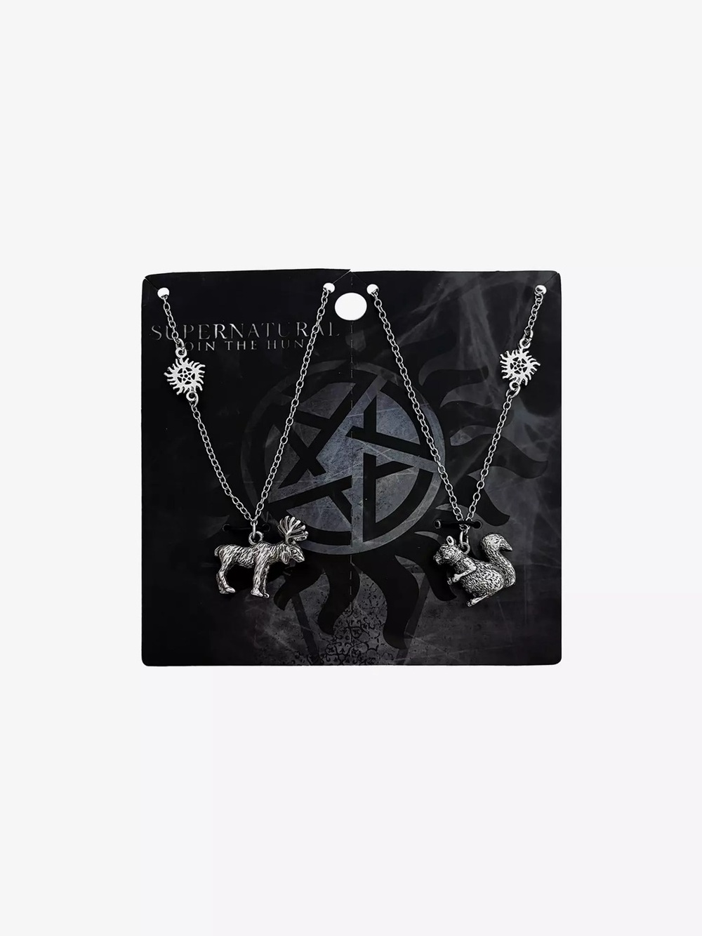 Supernatural Moose & Squirrel Best Friend Necklace Set Hot Topic